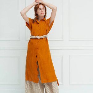 Rujuta Sheth Scalloped Edge Harper Shirt Dress